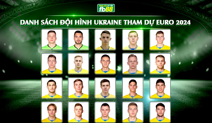 Đội hình dự kiến của đội tuyển ukraine tại euro 2024